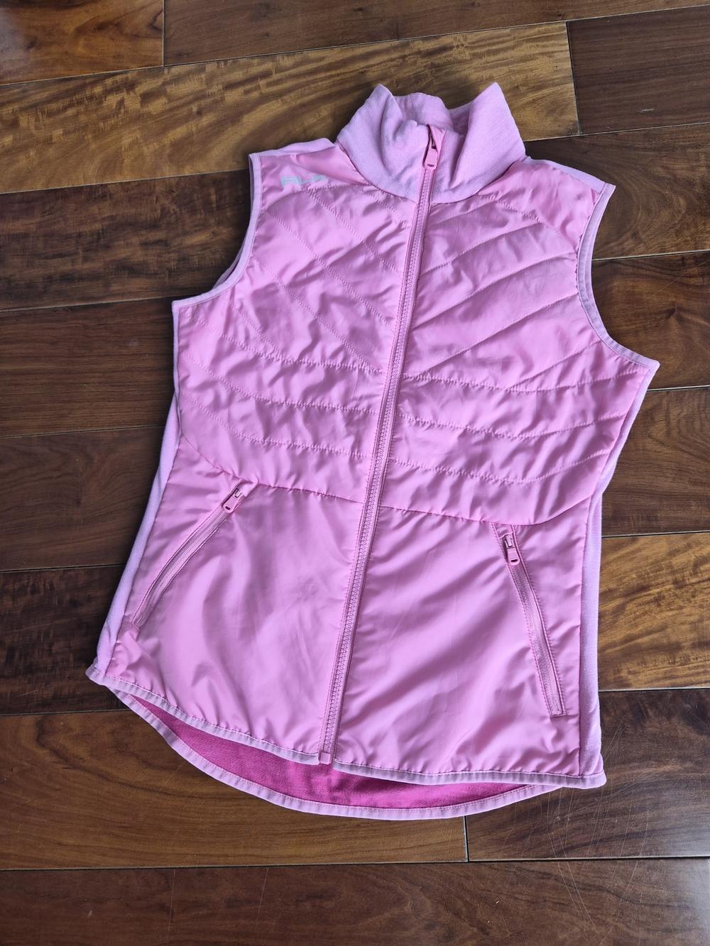RLX Ralph Lauren Women's Pink Quilted Zip-Up Vest - Size XXS